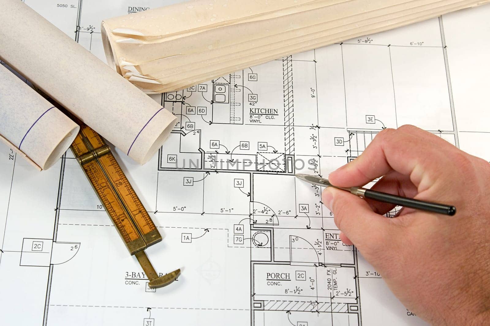 Architectural blueprints of new homes and communities