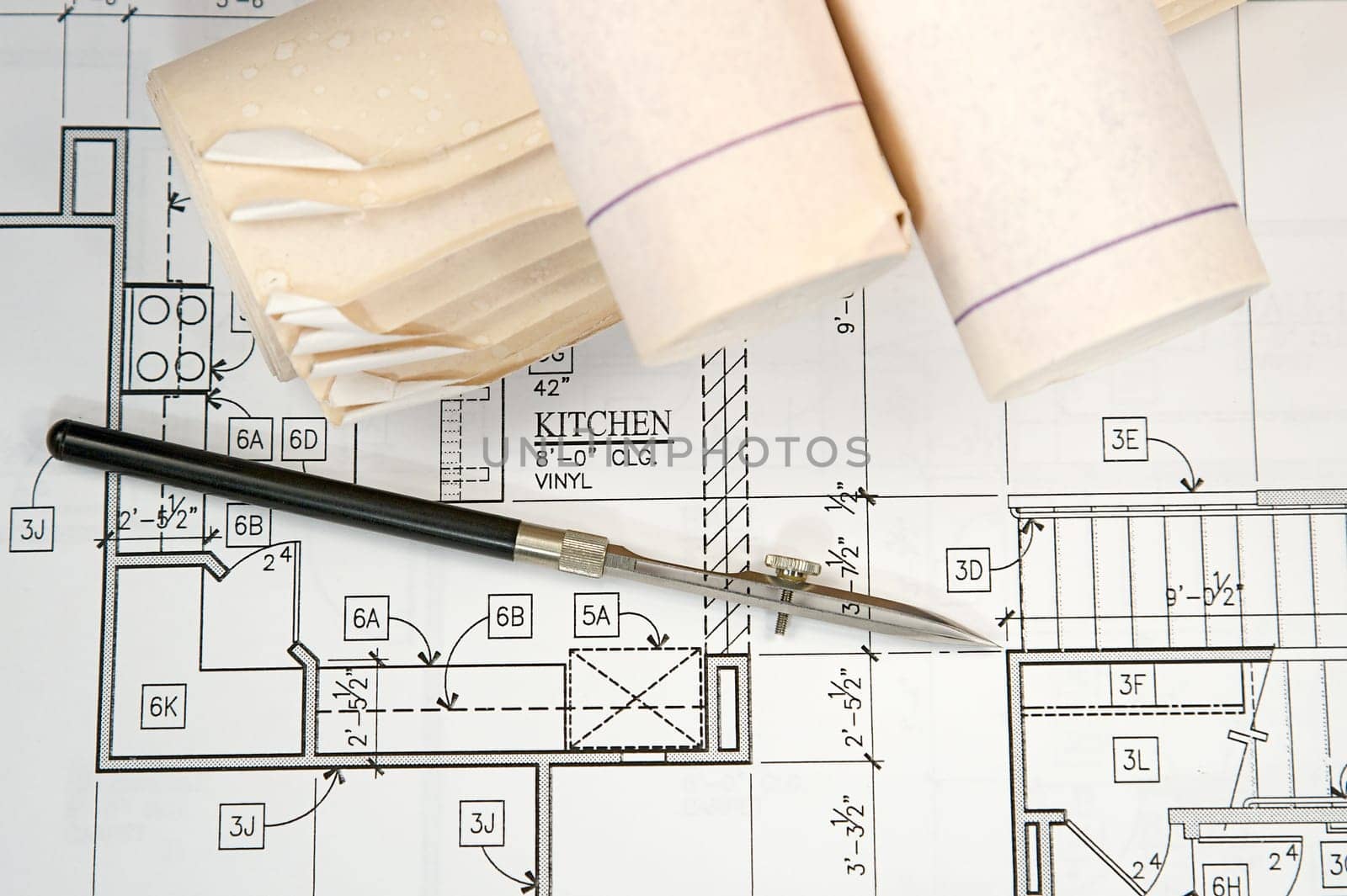 Architectural blueprints of new homes and communities