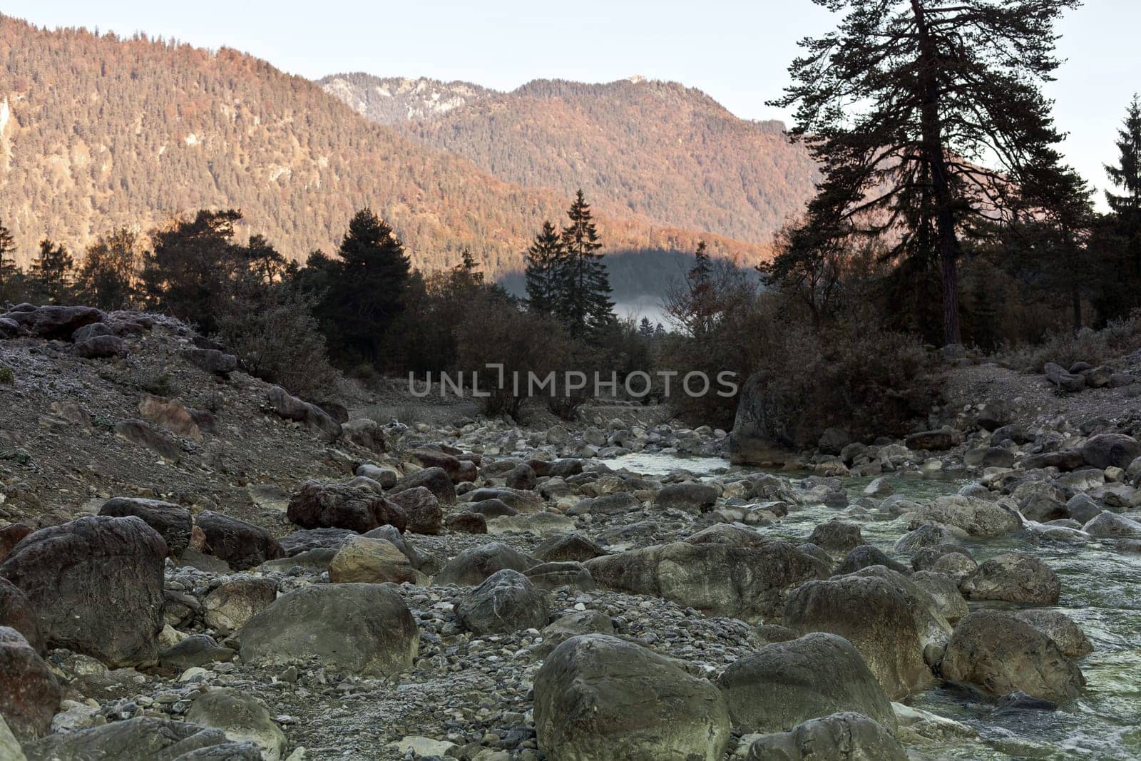in the riverbed