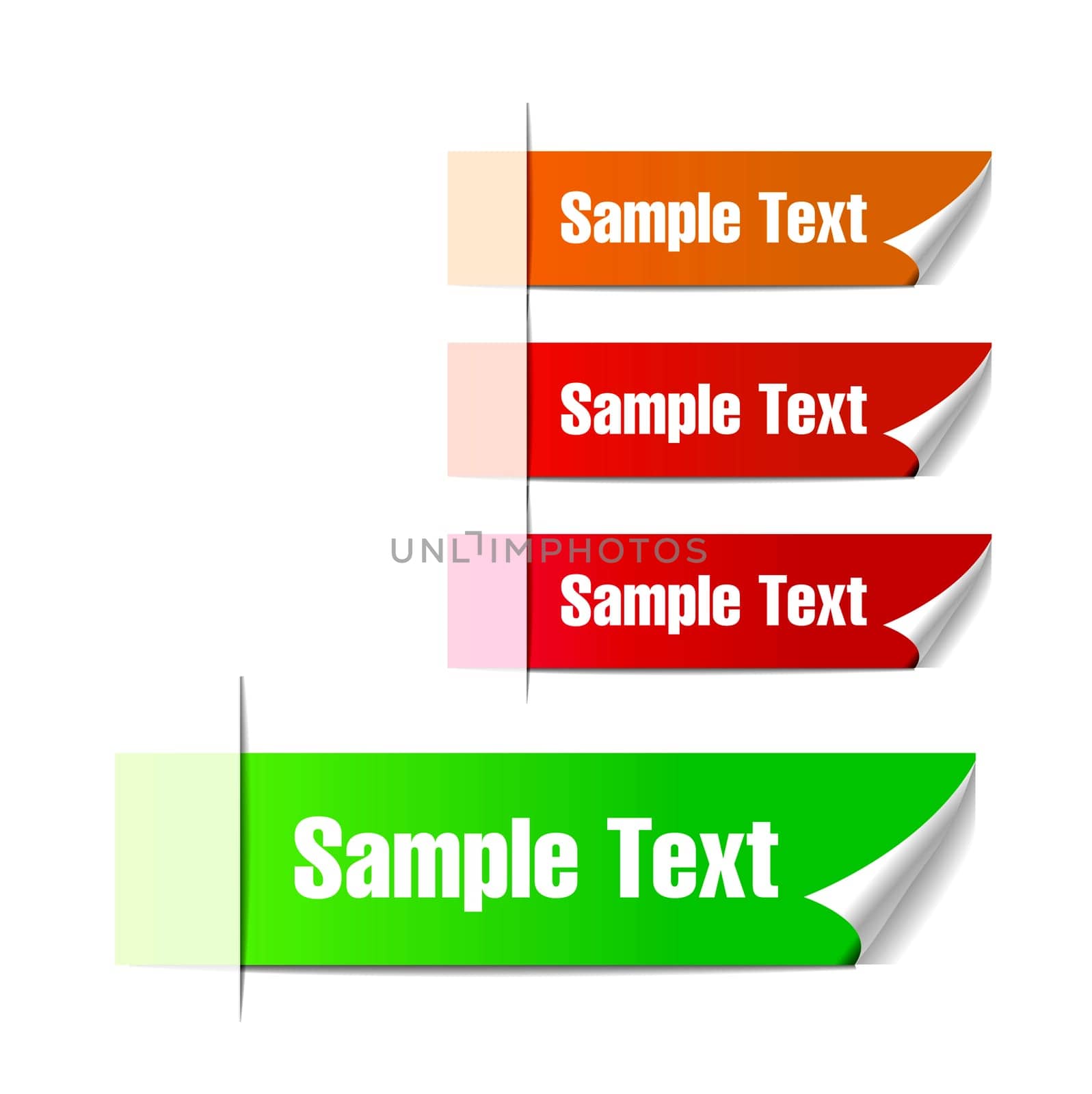 Colorful bookmarks vector illustration on white background