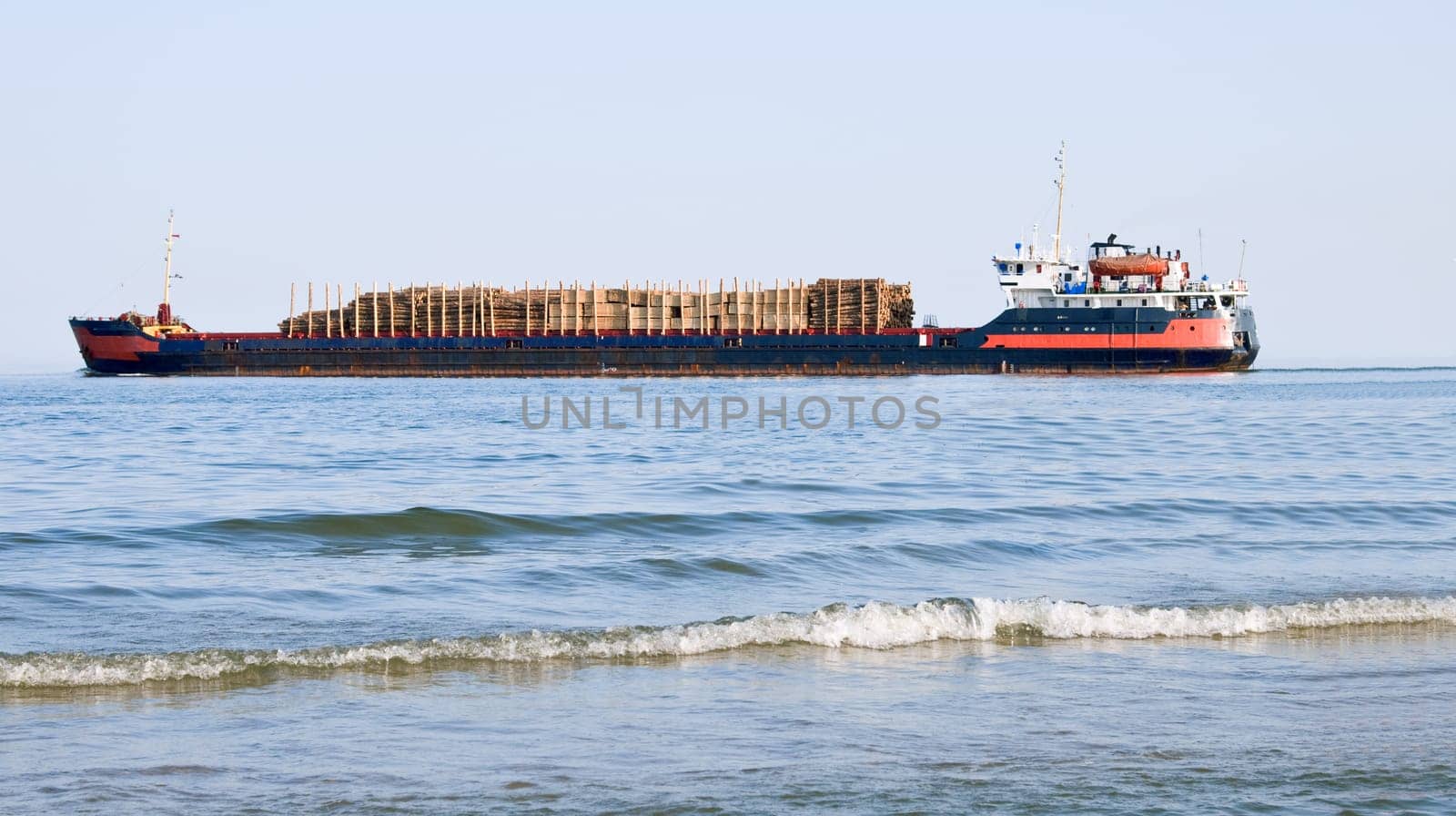 ship in sea stand  on the anchorage