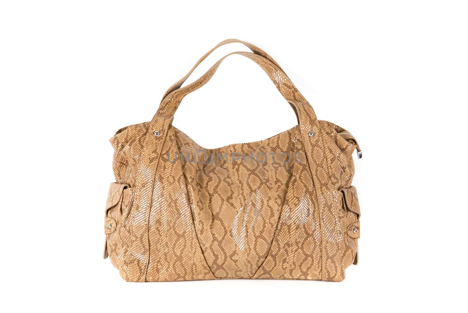 brown women bag, fashion of 2011 year isolated on white background