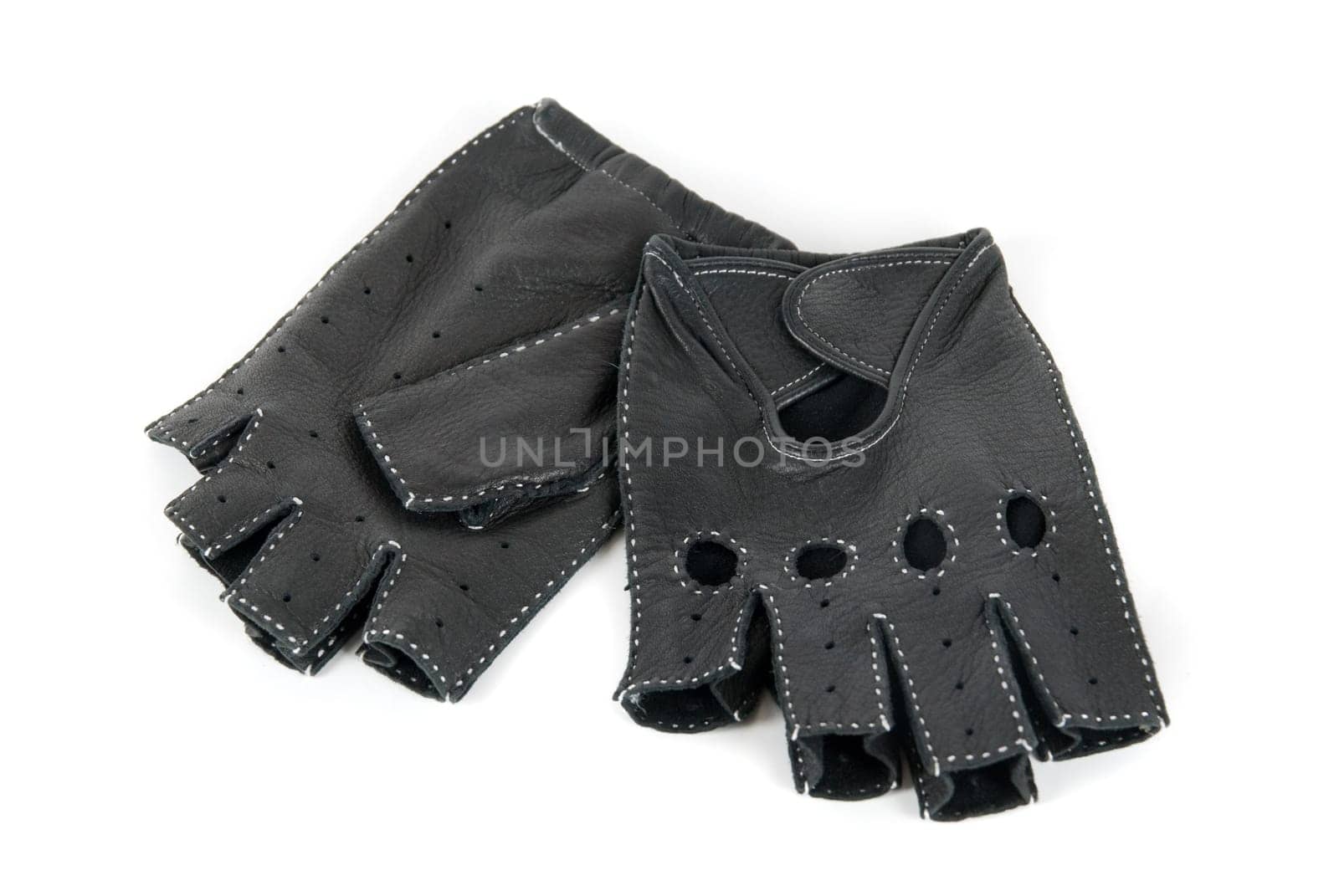 drivers male leather gloves isolated on a white