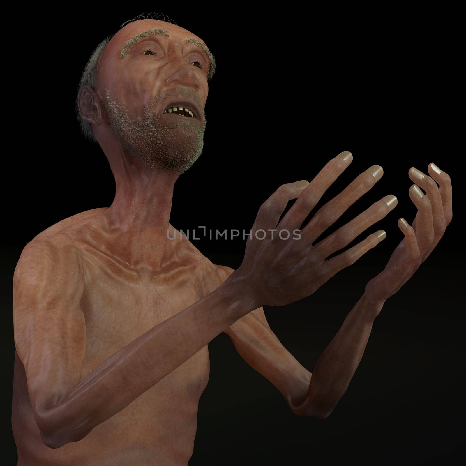 Boldy old men elicit the viewer to buy