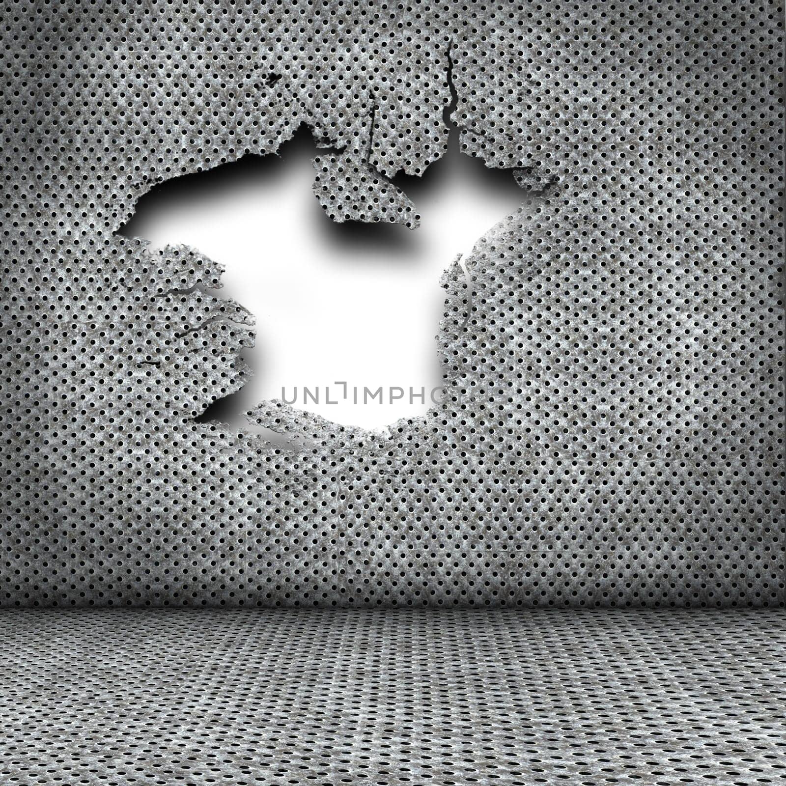 damaged steel plate