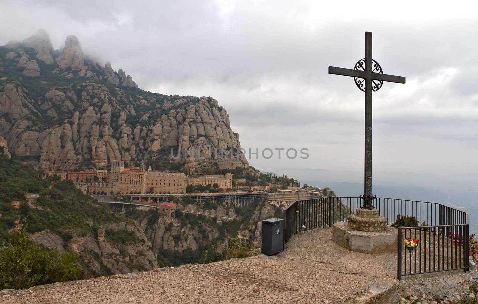 Santa Maria de Montserrat monastery. Catalonia, Spain.