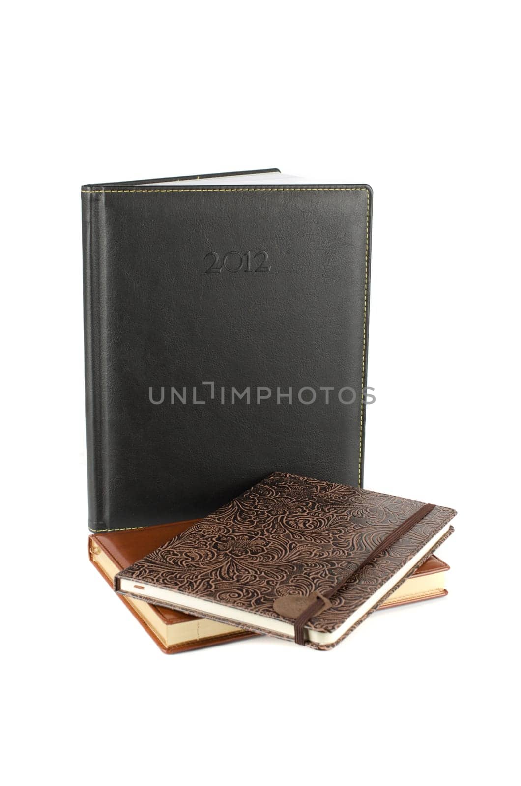 set of business book isolated over white background