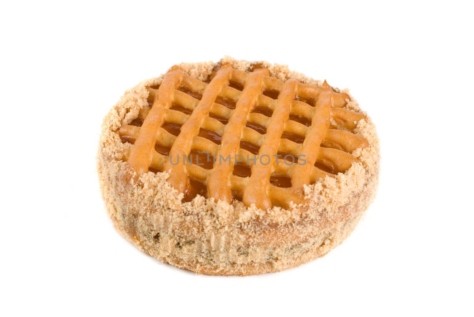 Cherry pie isolated on a white background
