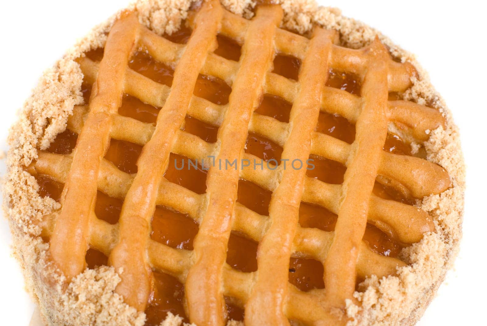 Cherry pie isolated on a white background