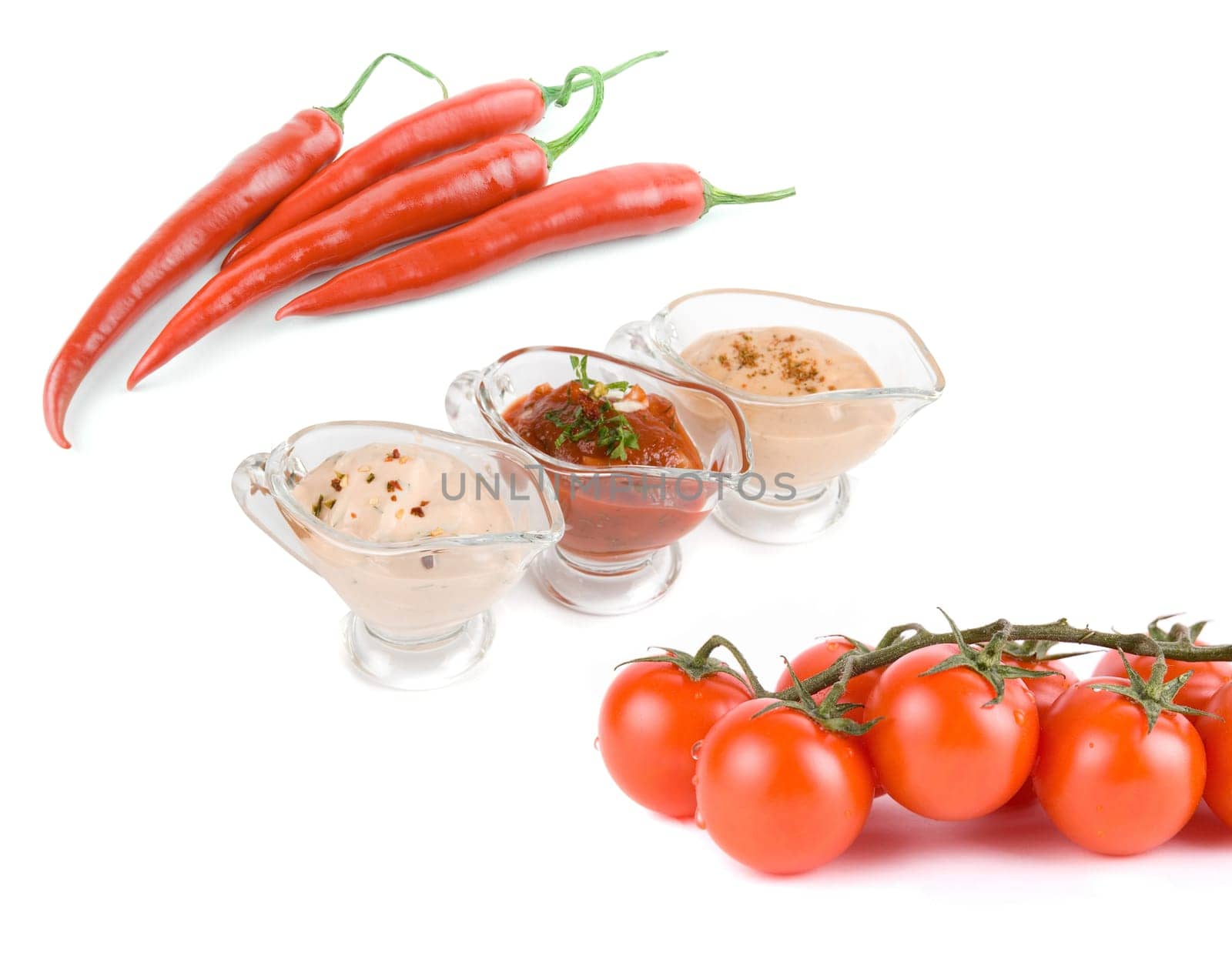 Natural ketchup, from tomatoes and hot red pepper