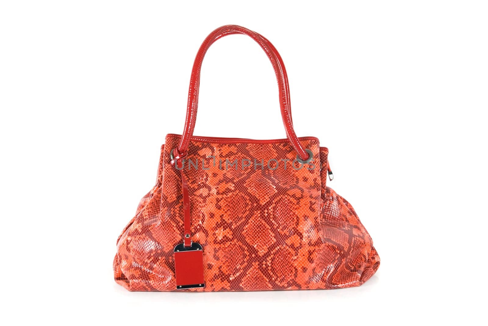 red women bag, fashion of 2011 year isolated on white background