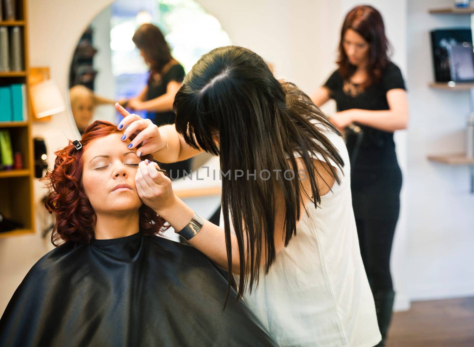 Make-up situation in a Beauty spa