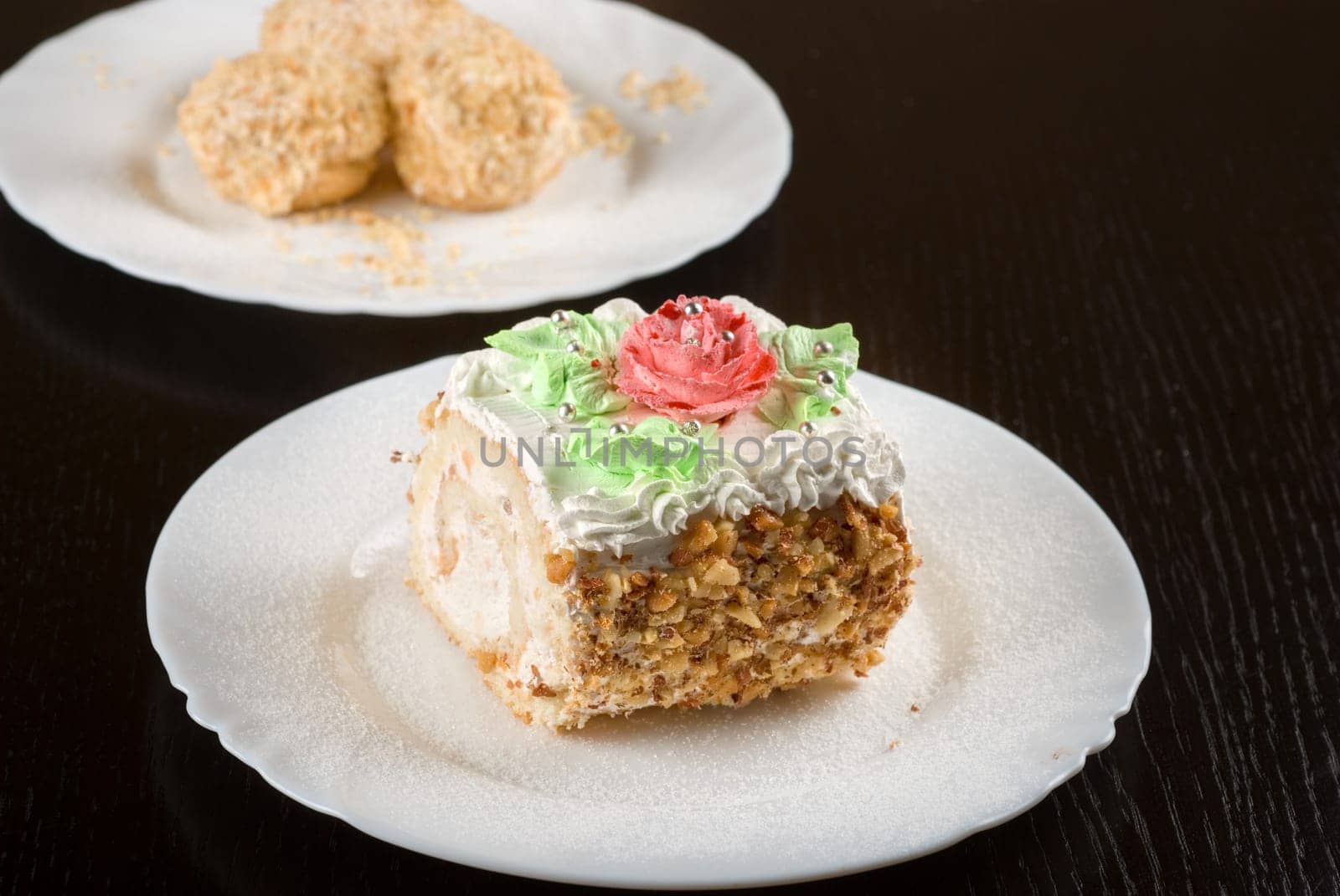 fresh baked cupcake on a wooden table