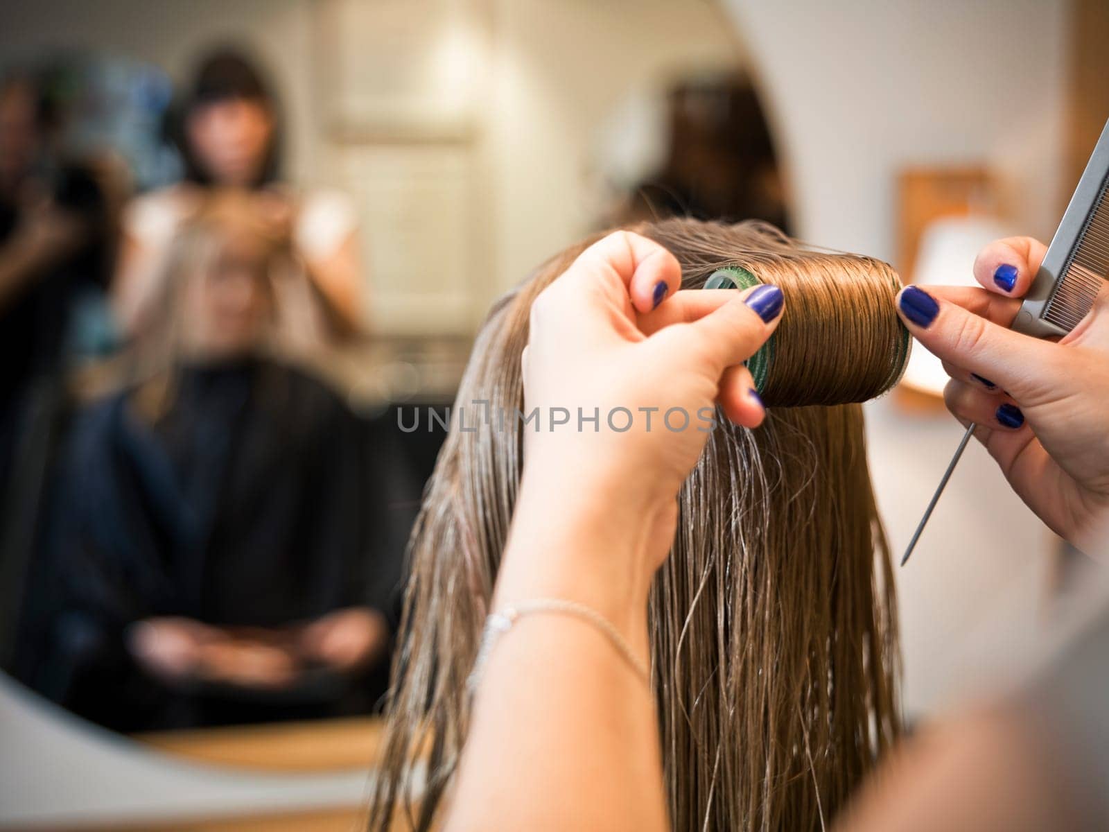 Situation in a Hair salon close-up