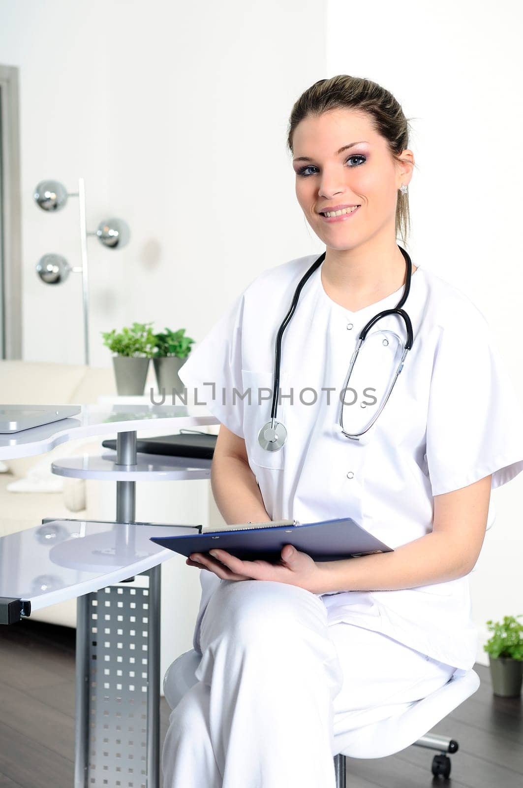 beautiful doctor in a hospital