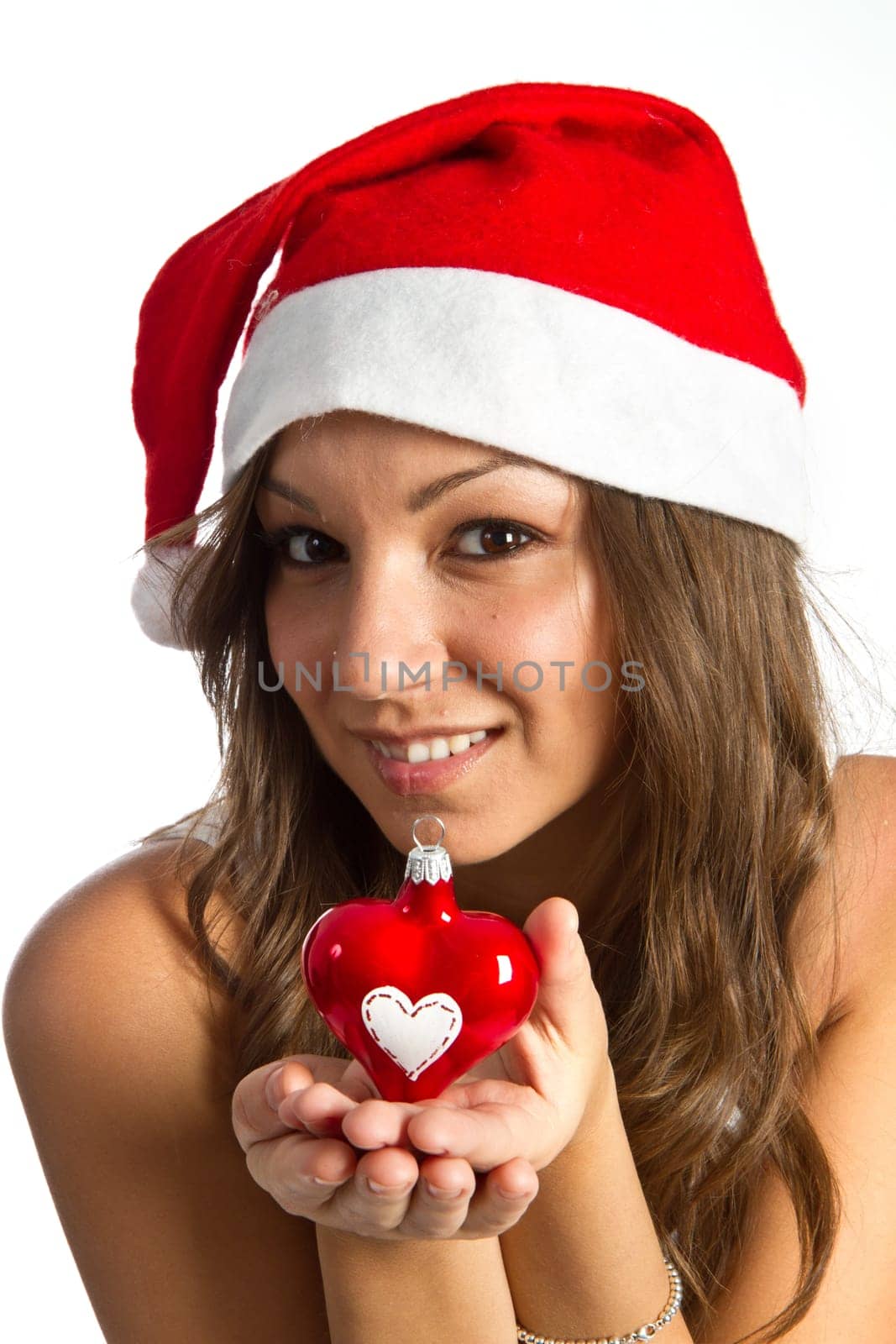 Beautiful Young Happy Christmas Woman