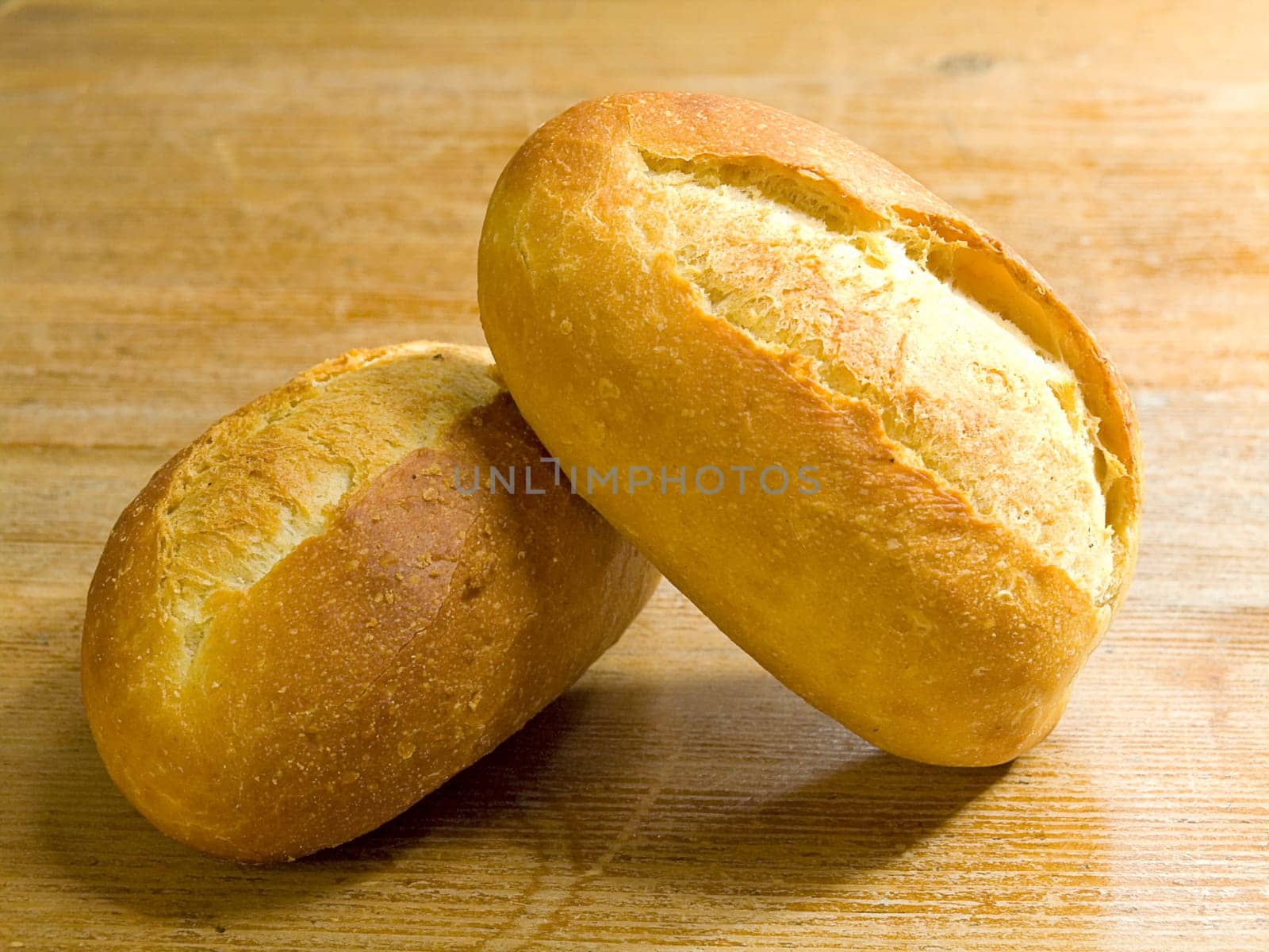 close-up of fresh baked rolls on the table