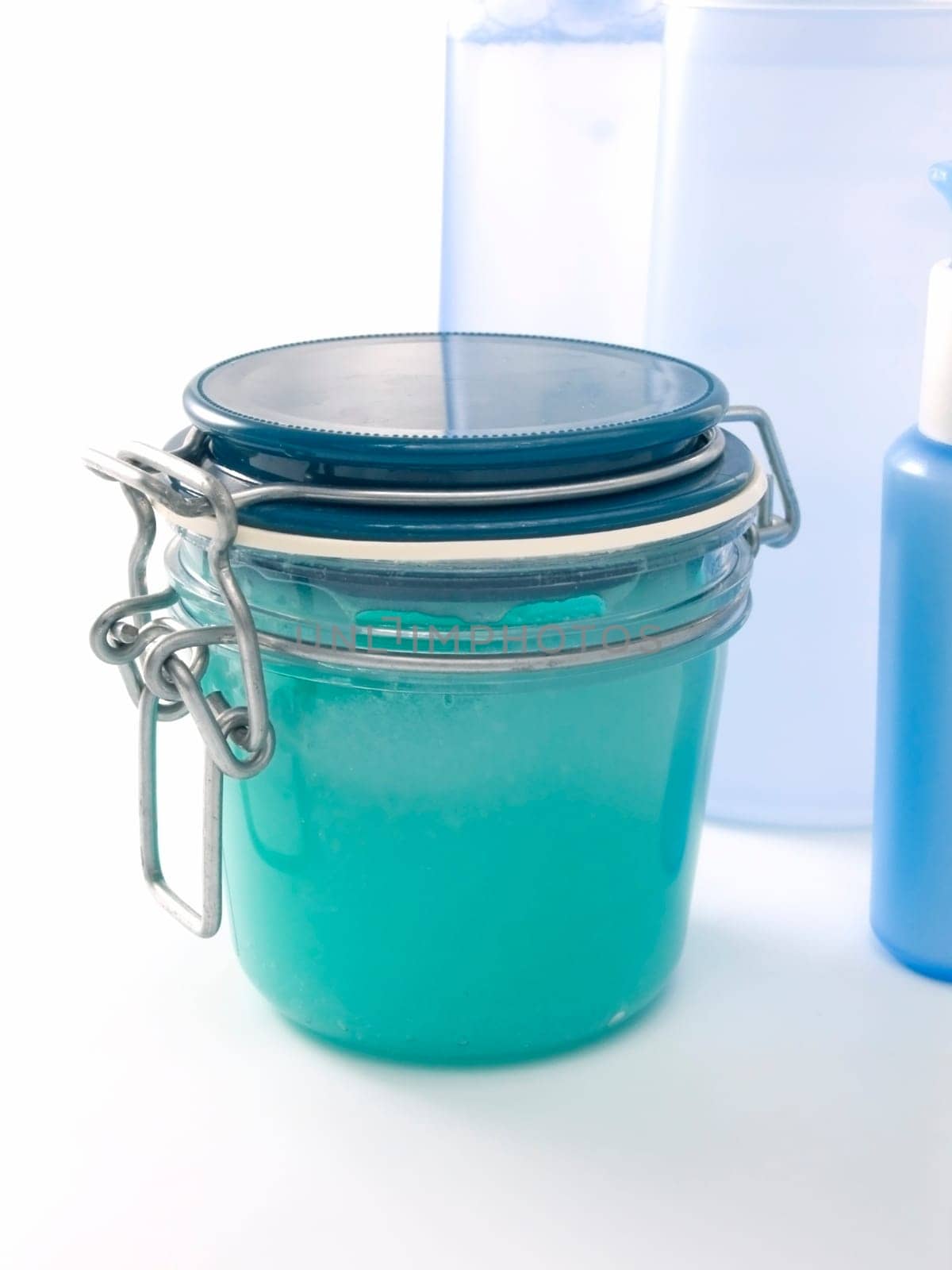 close-up of jar of glass with Peeling