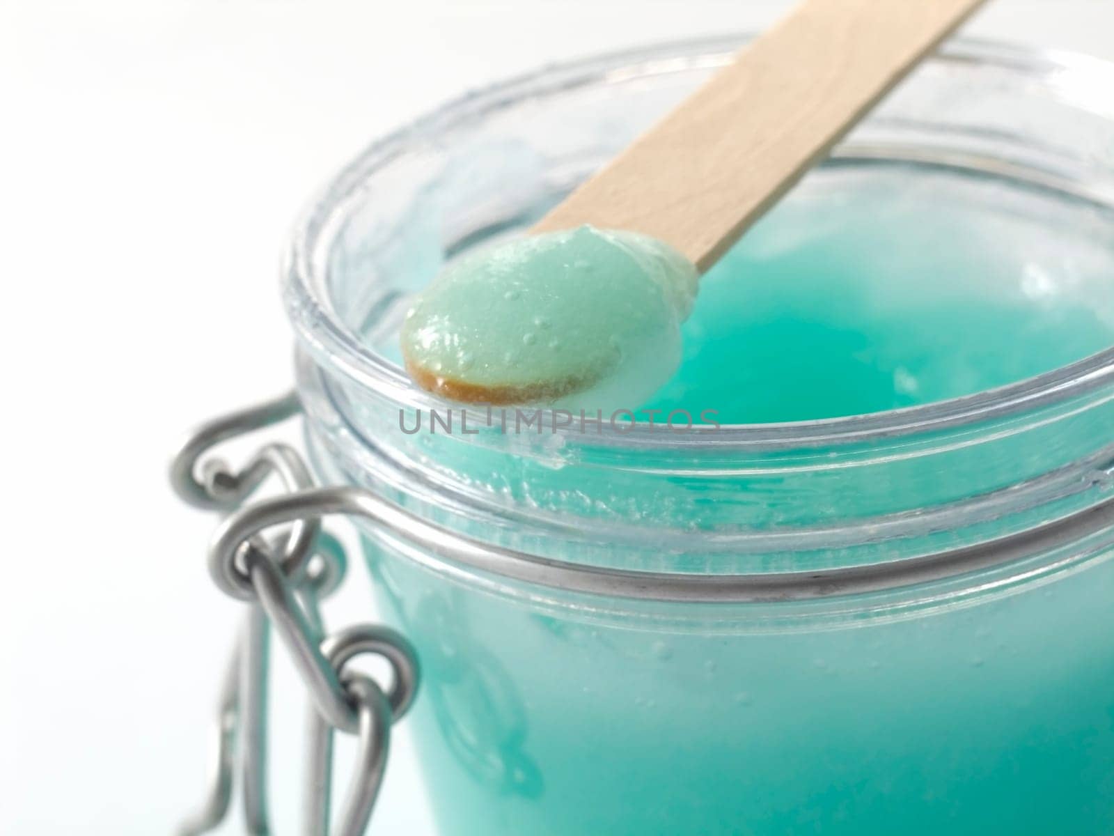 close-up of jar of glass with Peeling