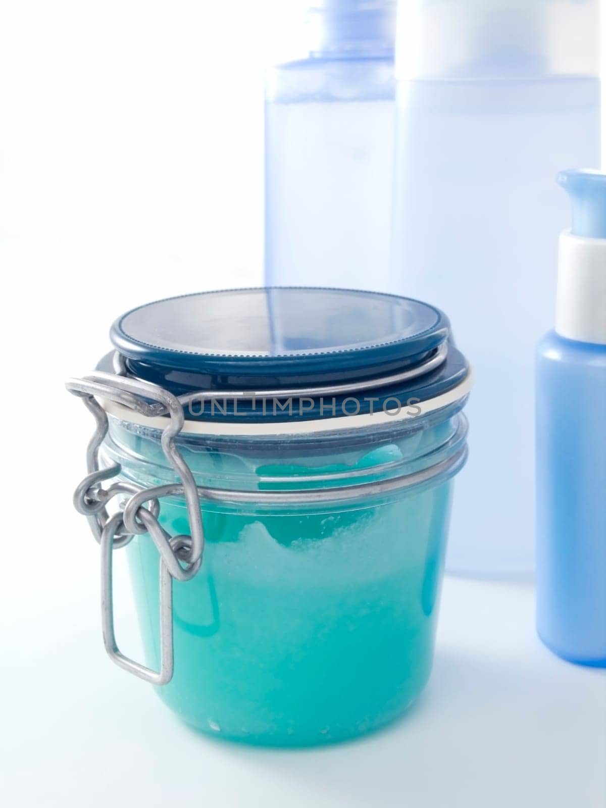 close-up of jar of glass with Peeling