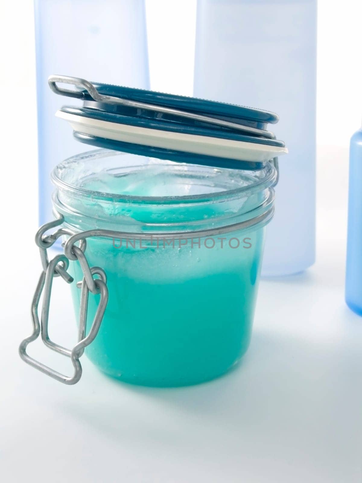 close-up of jar of glass with Peeling