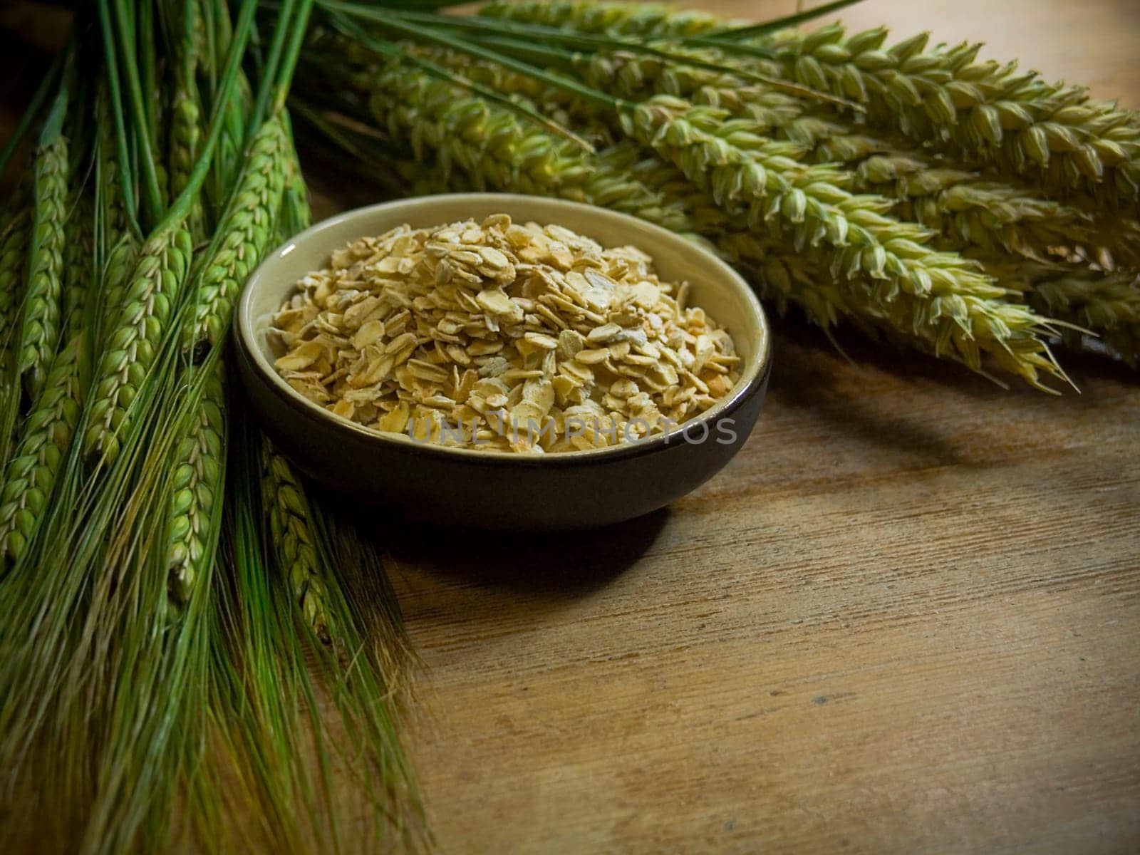 close-up of bowl full of oatmeal