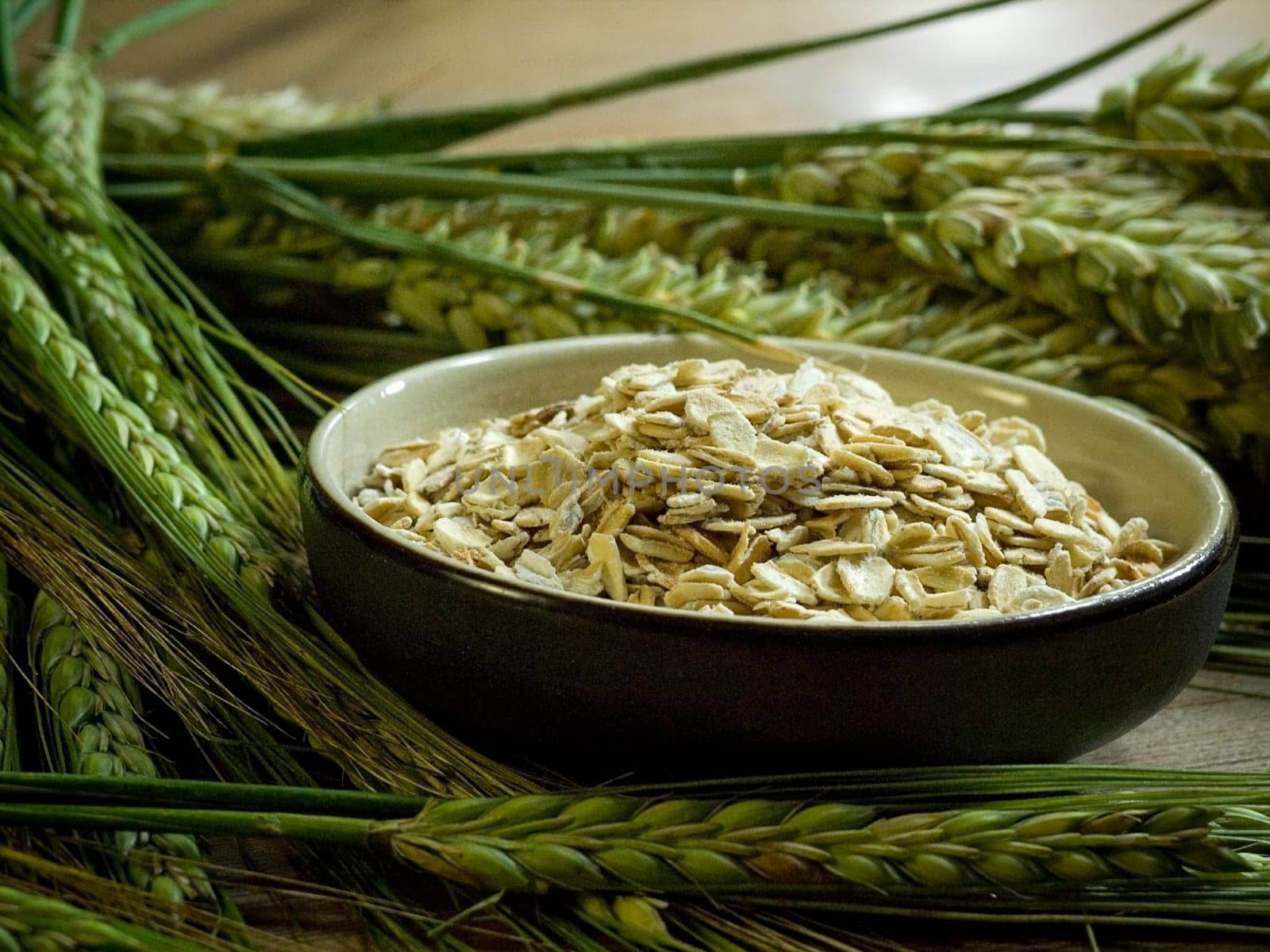 close-up of bowl full of oatmeal