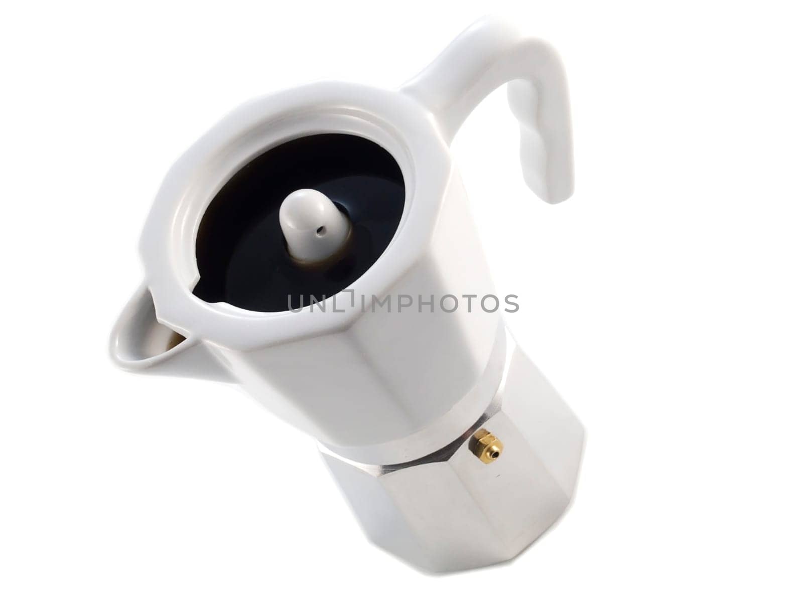 traditional vacuum coffee maker "Little Man"" isolated on white"