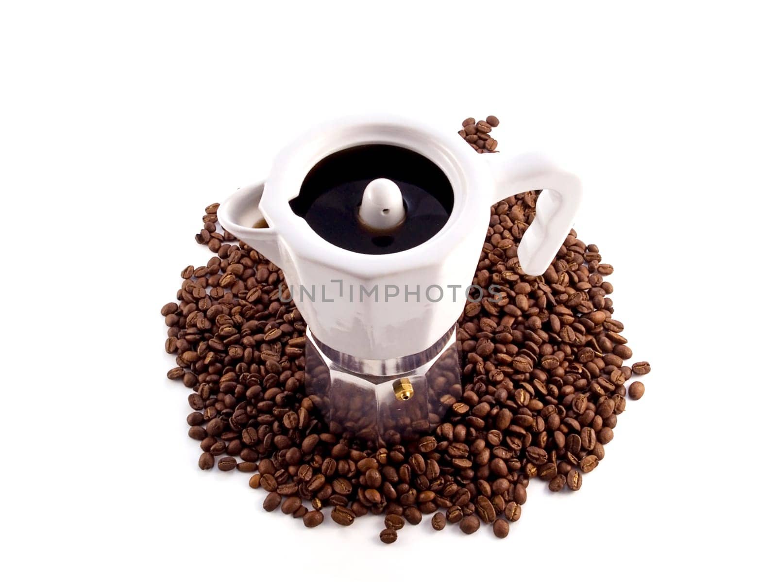 traditional vacuum coffee maker "Little Man"" isolated on white"