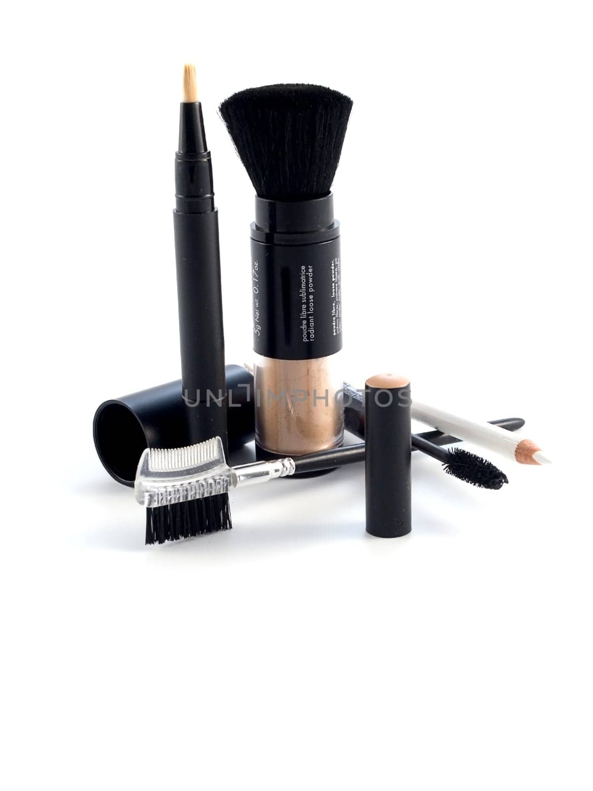 cosmetics series: Set of Face Cosmetics  on white background