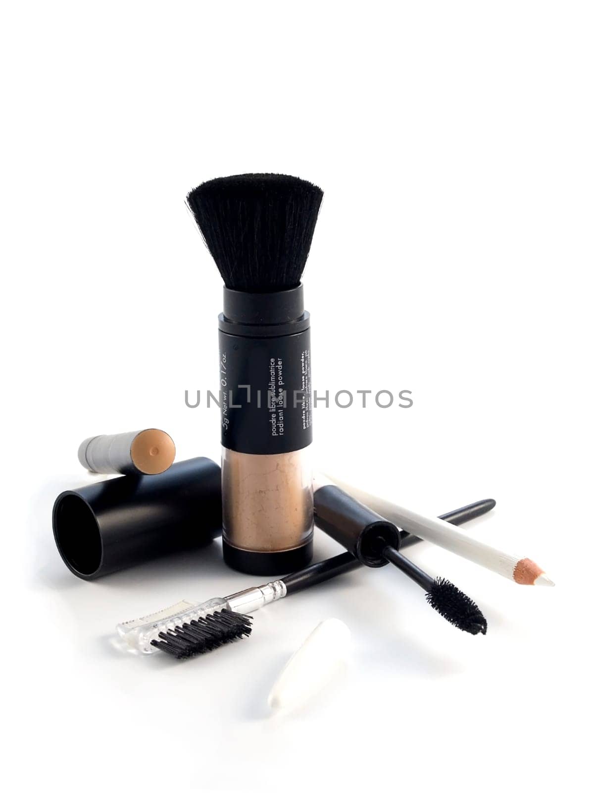 cosmetics series: Set of Face Cosmetics  on white background