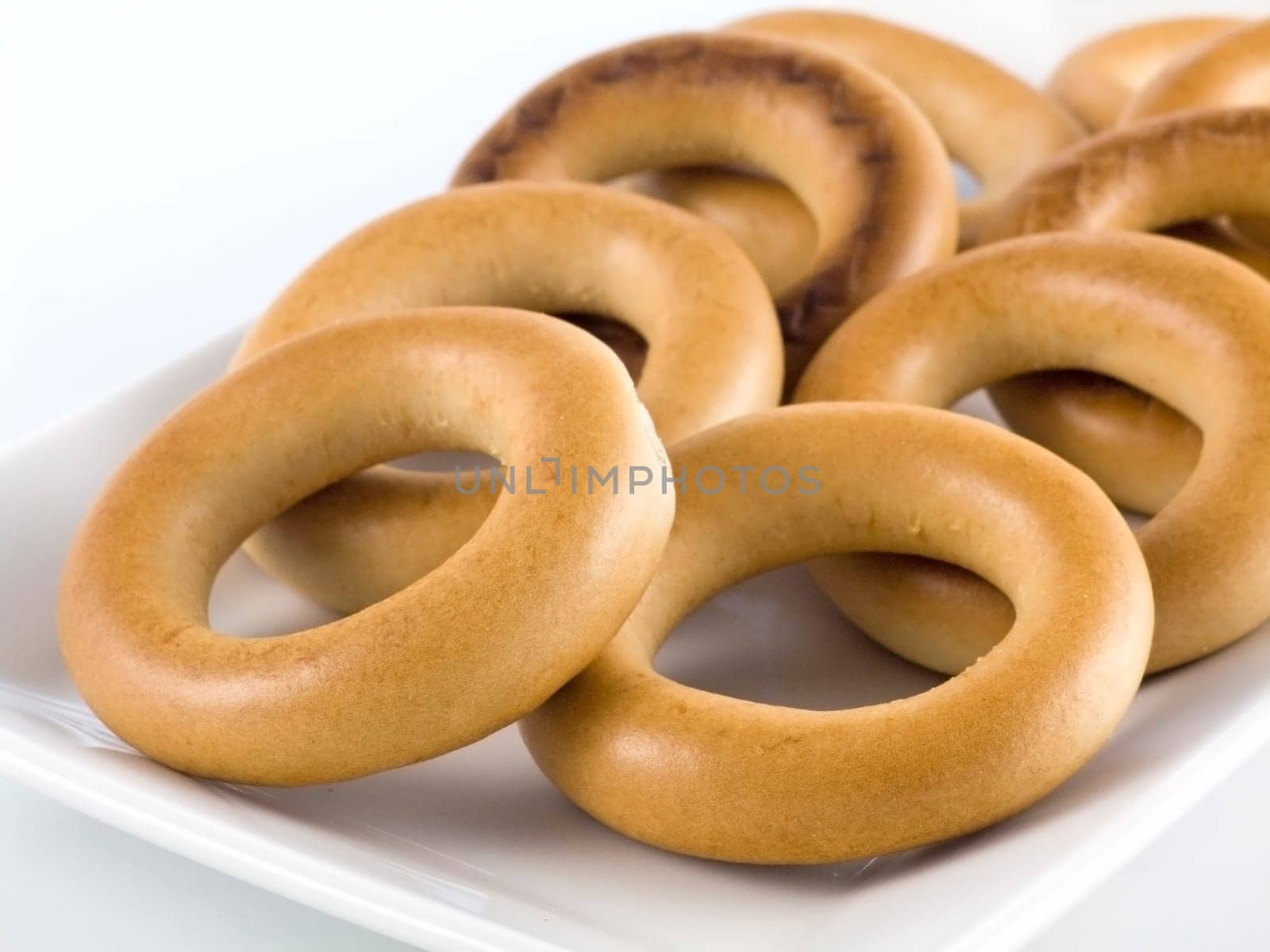 fresh cakes isolated on white background