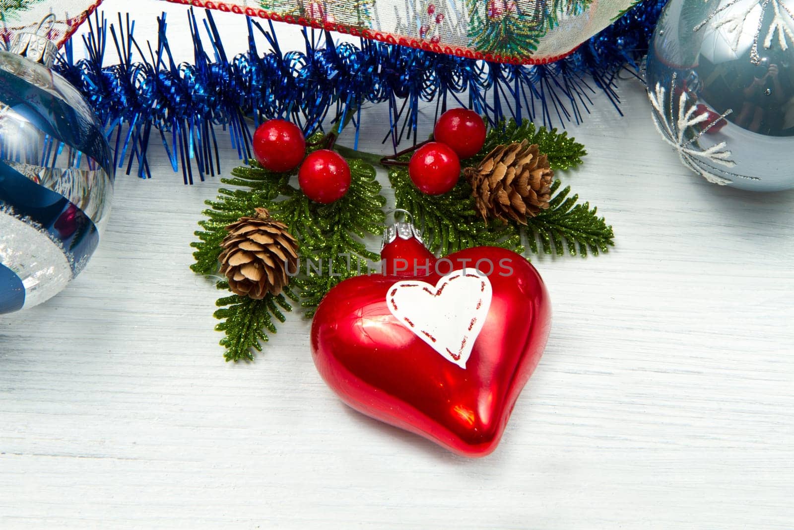 christmas decoration on wooden table