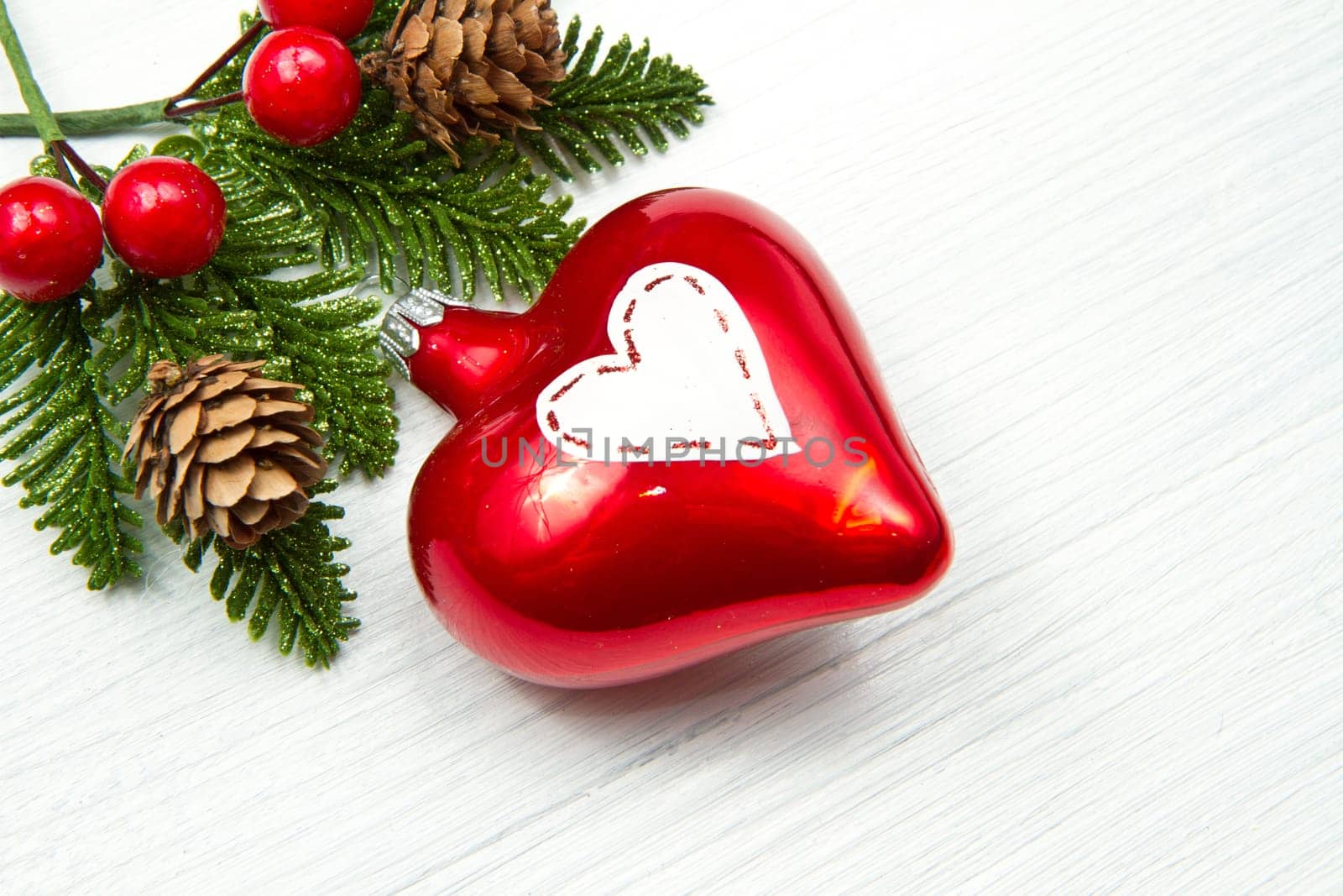 christmas decoration on wooden table
