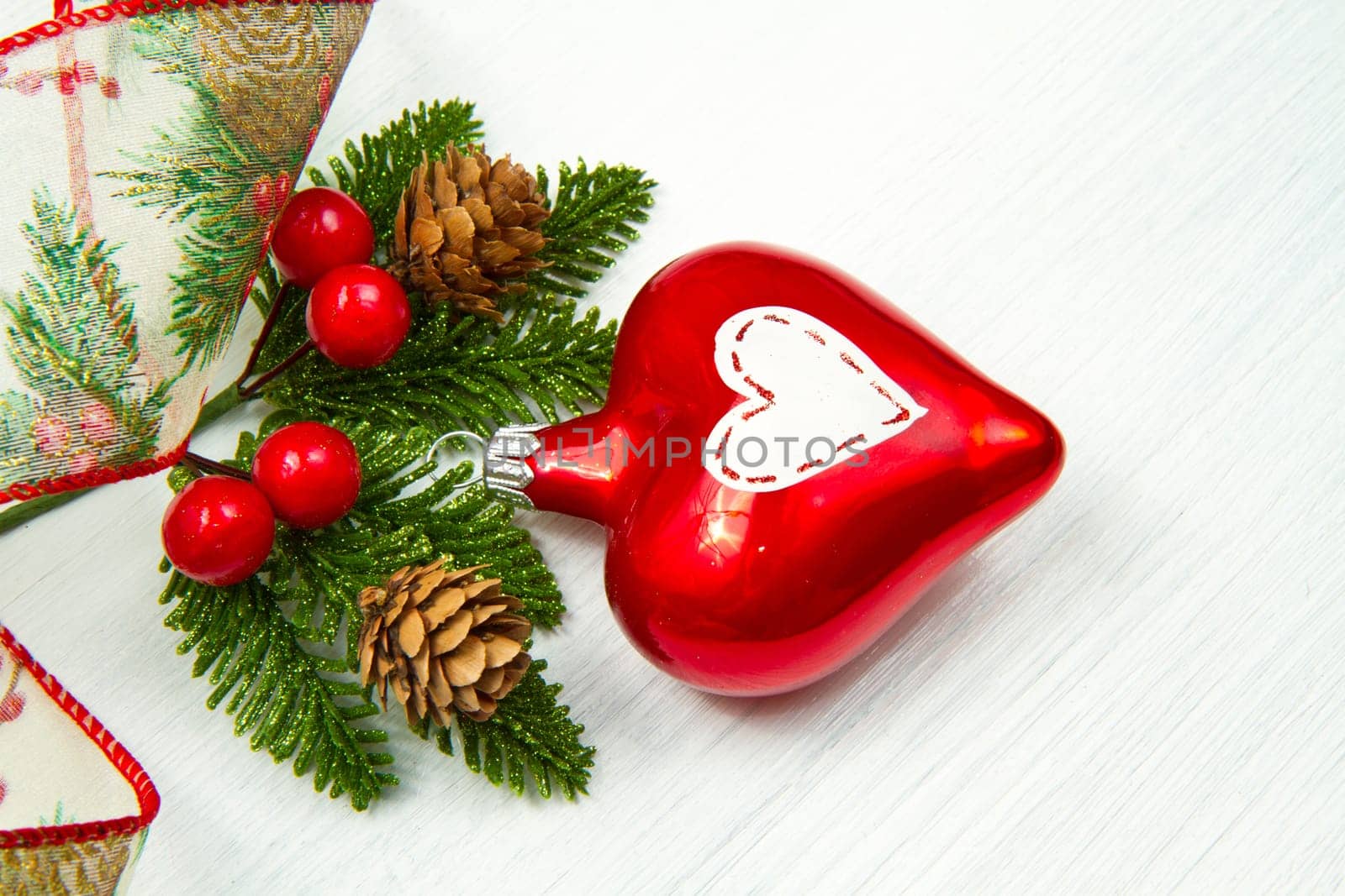 christmas decoration on wooden table