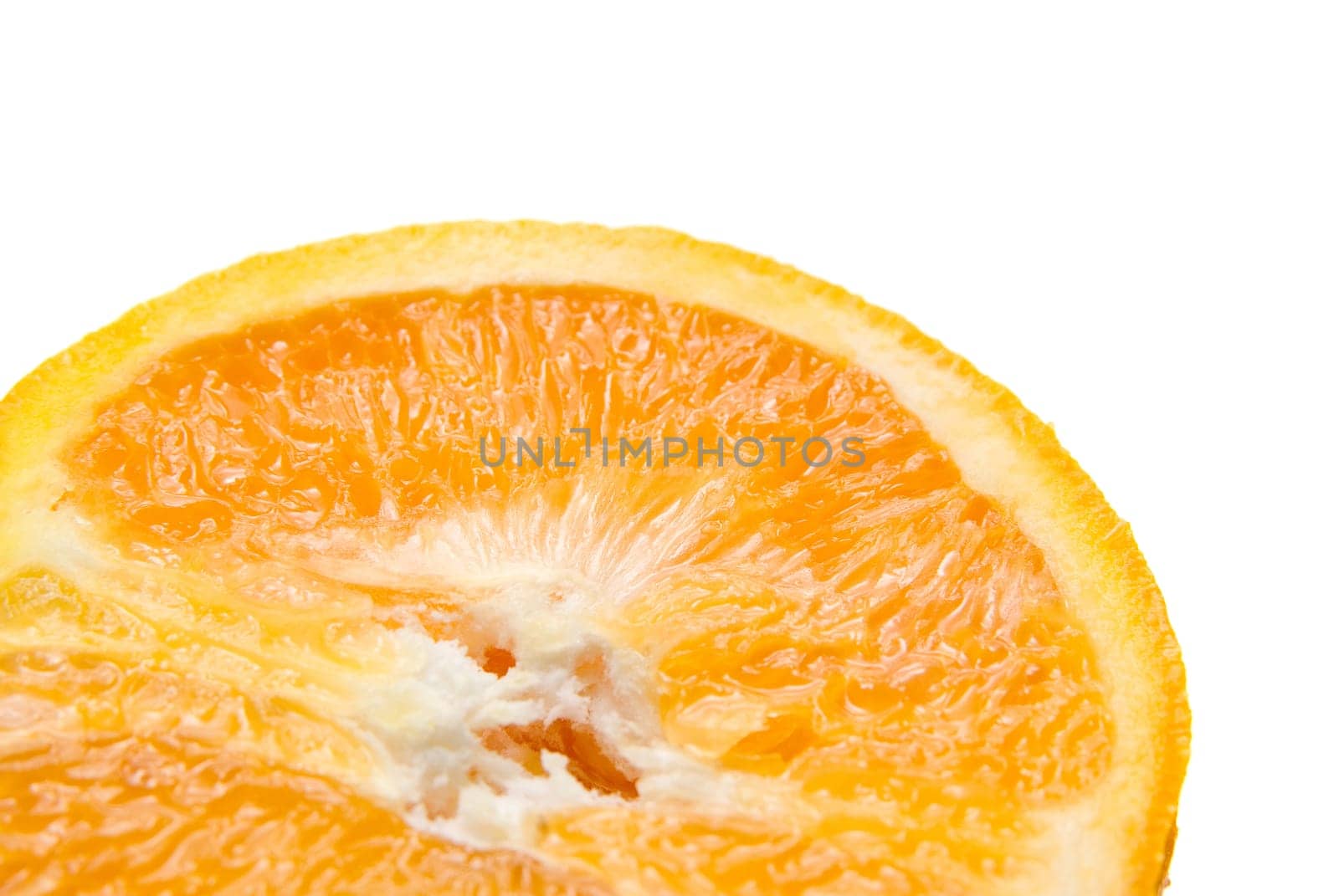 Close-up of orange fruit on white
