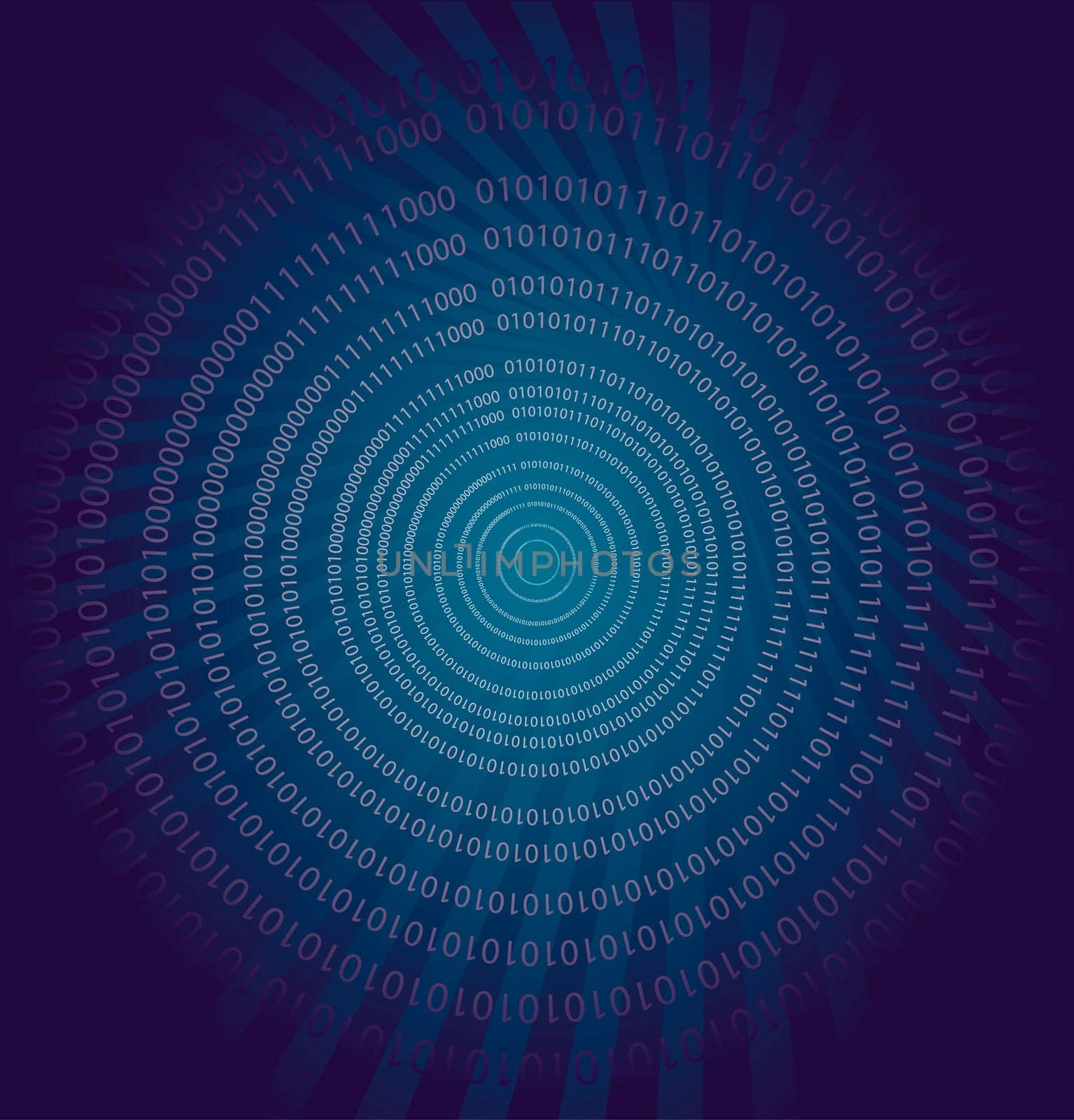 Vector background with binary data