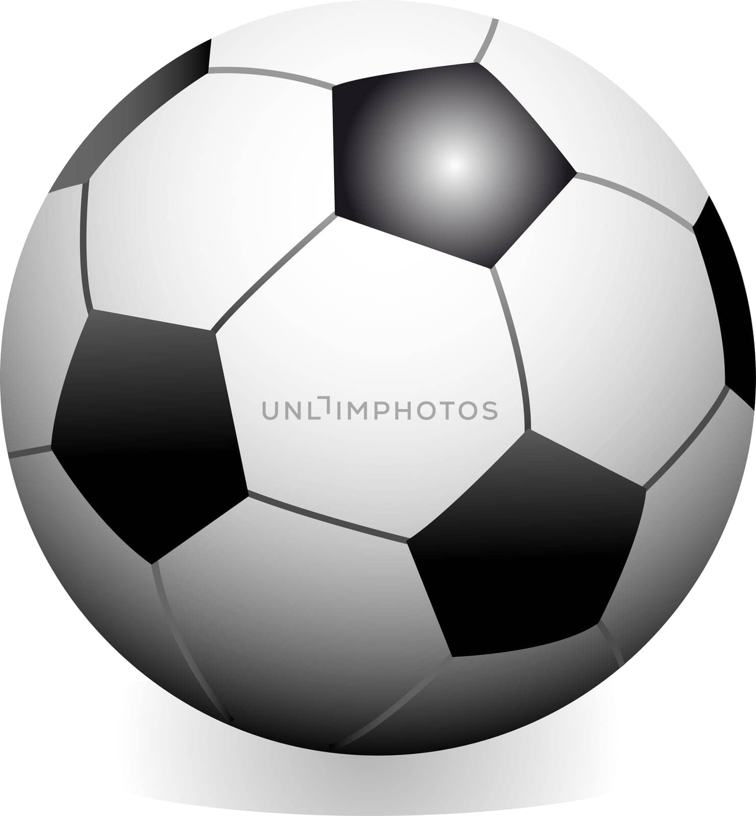 Vector soccer game ball isolated on white background