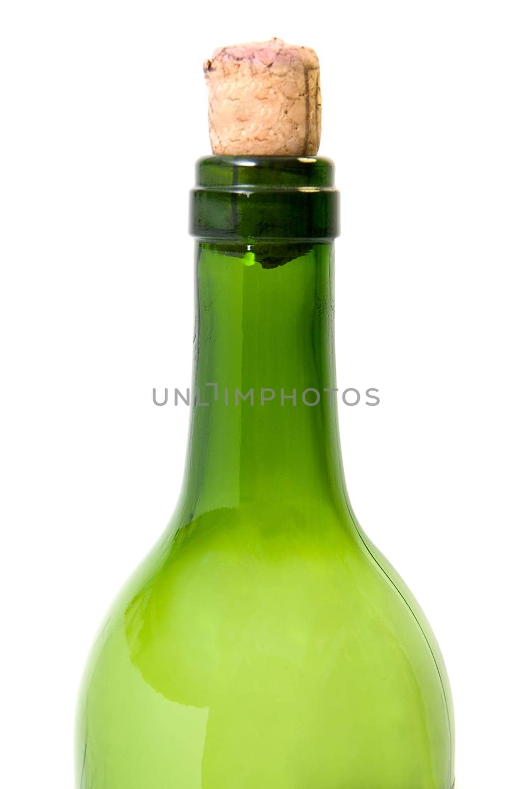 Bottle of wine isolated over white background