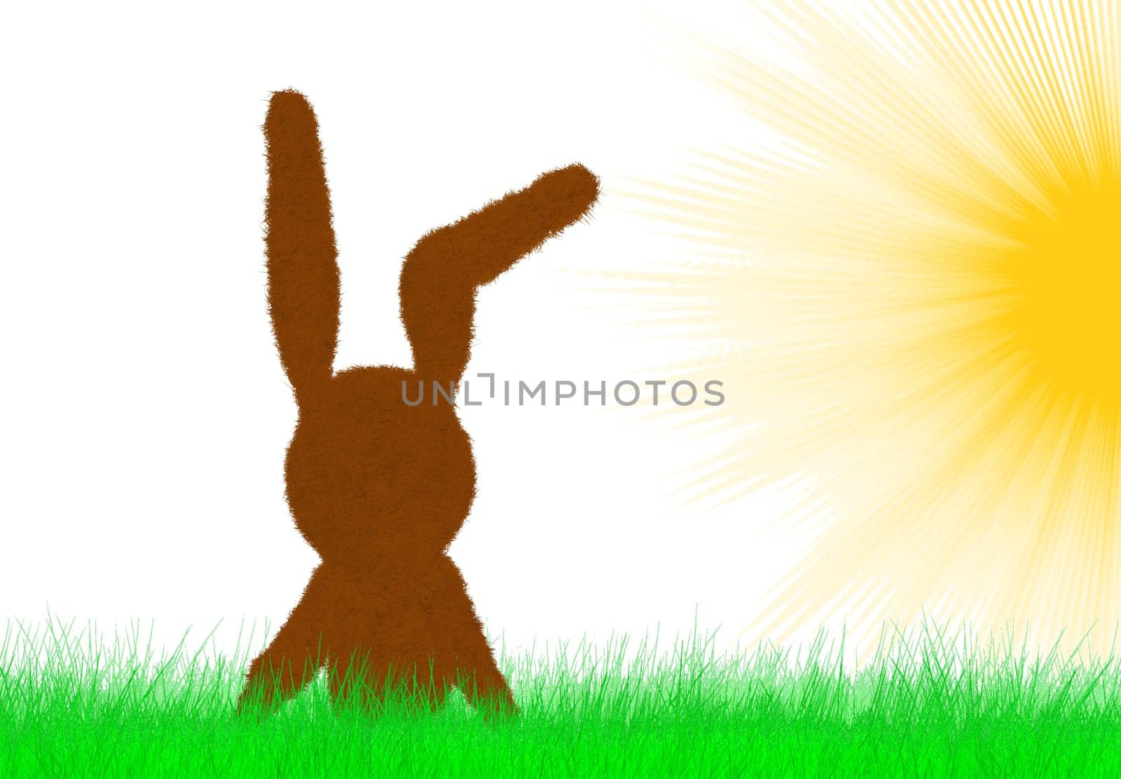 sitting easter bunny