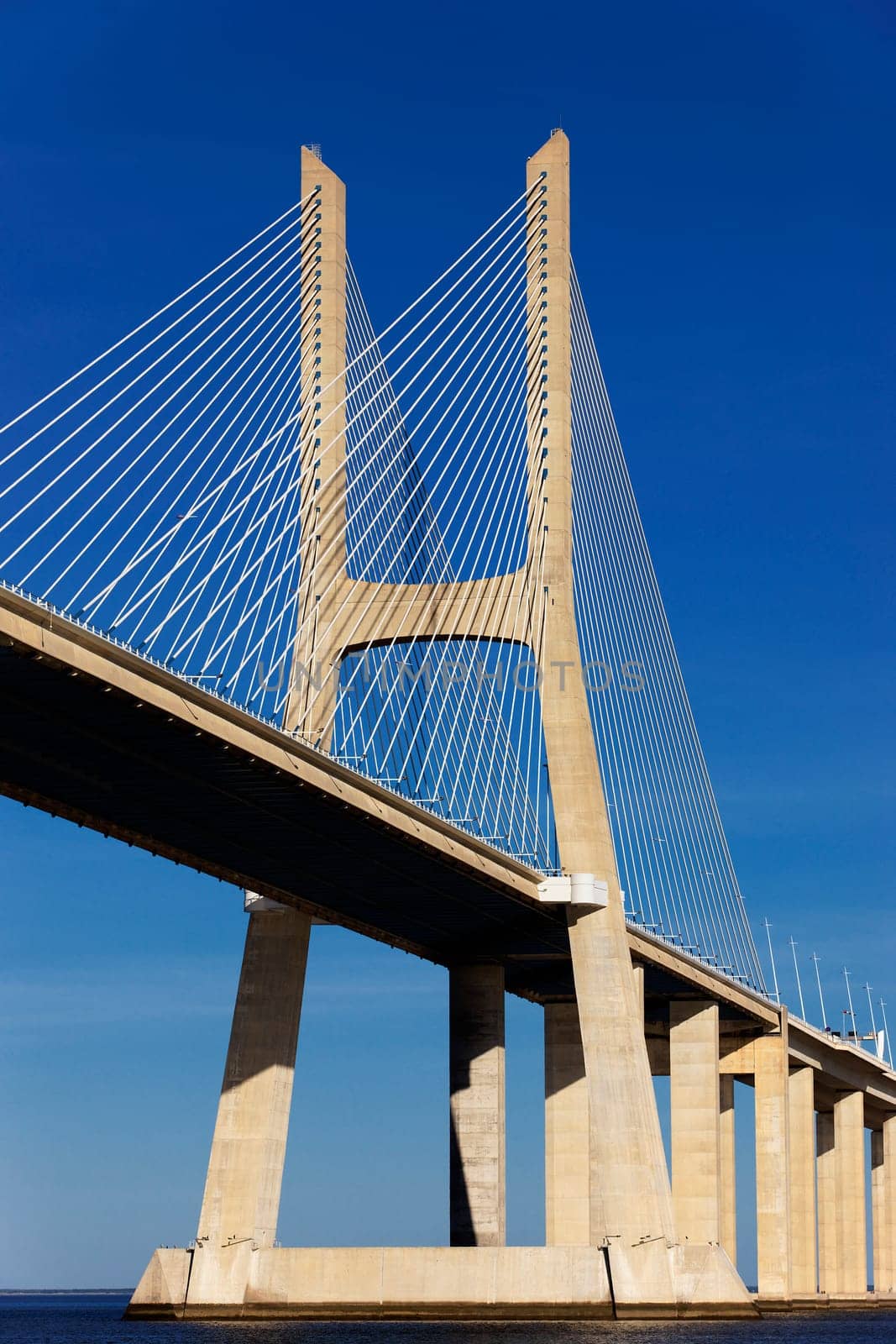 part of Vasco da Gama bridge in Lisbon