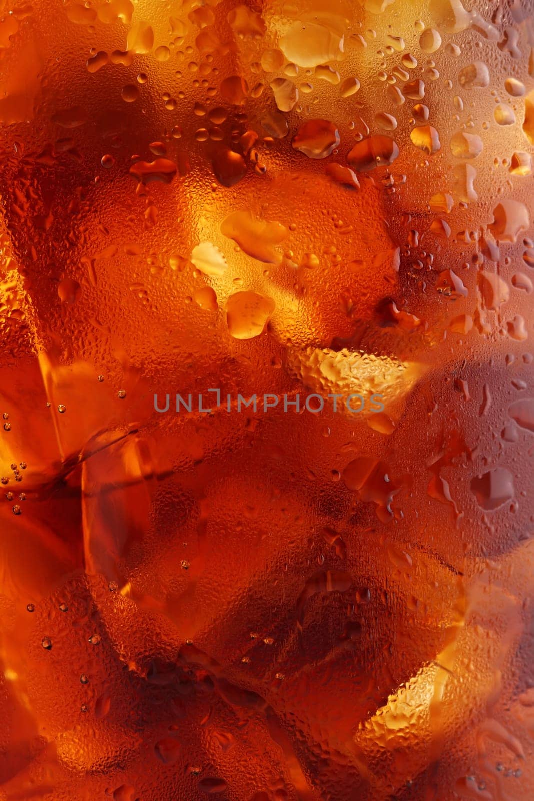 Ice-cold cola with ice