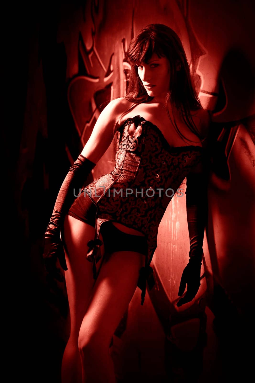 sexy young girl posing in seductive attitude