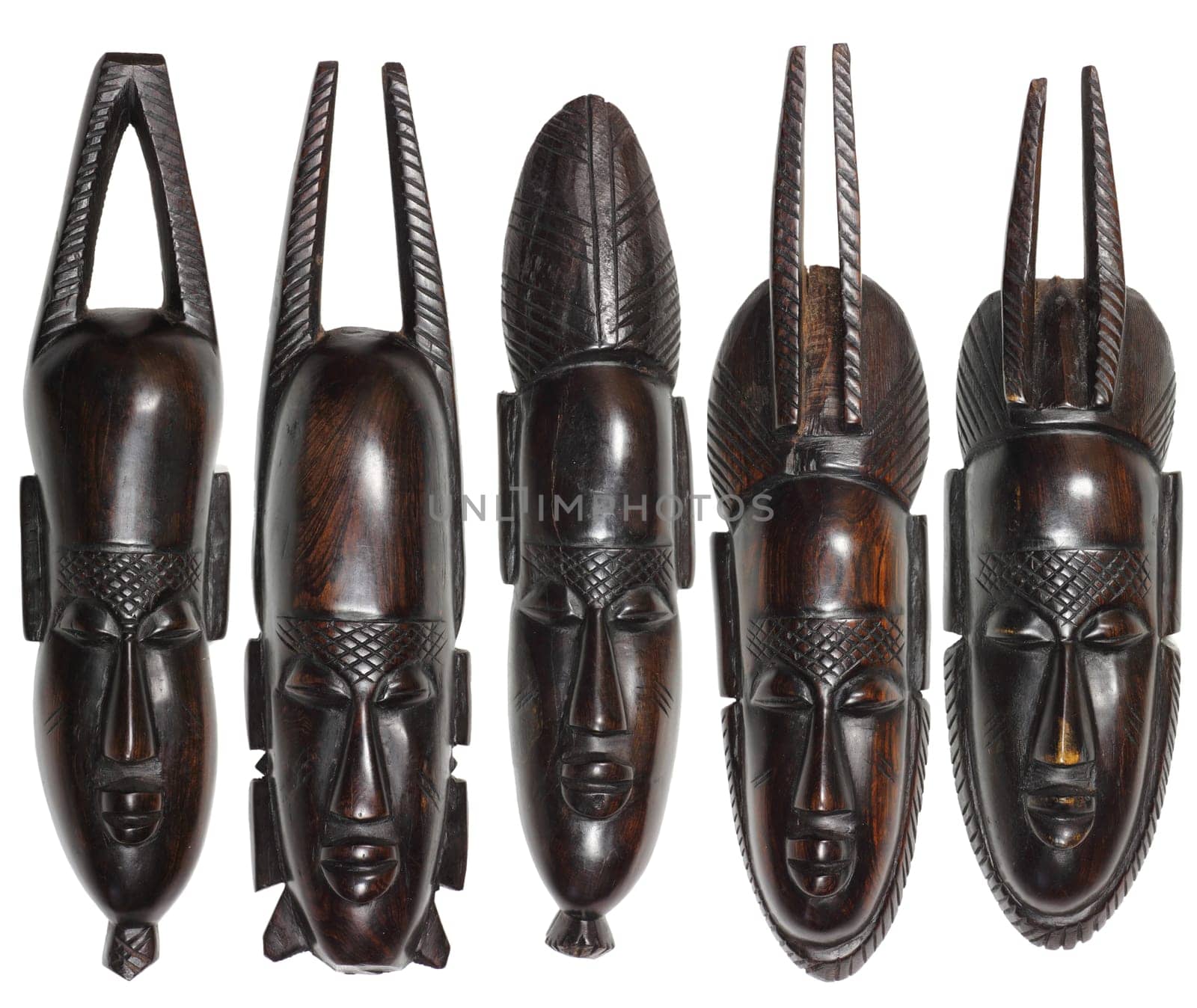 5 African Wooden Masks