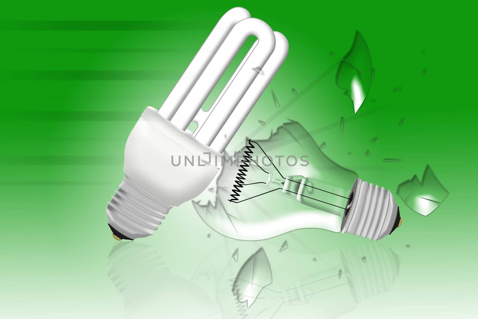 Light bulb vs energy-saving lamp