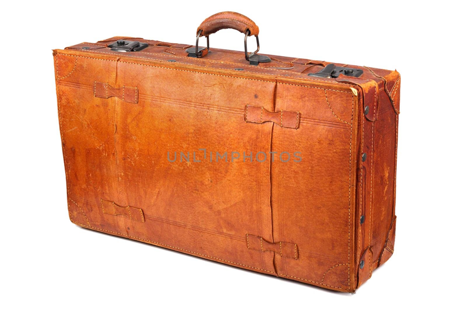 Old leather suitcase.