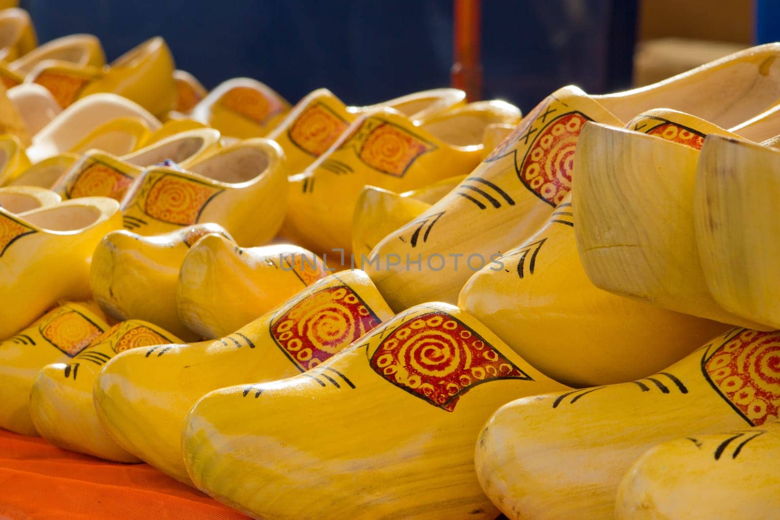 Famous traditional Dutch wooden clogs.