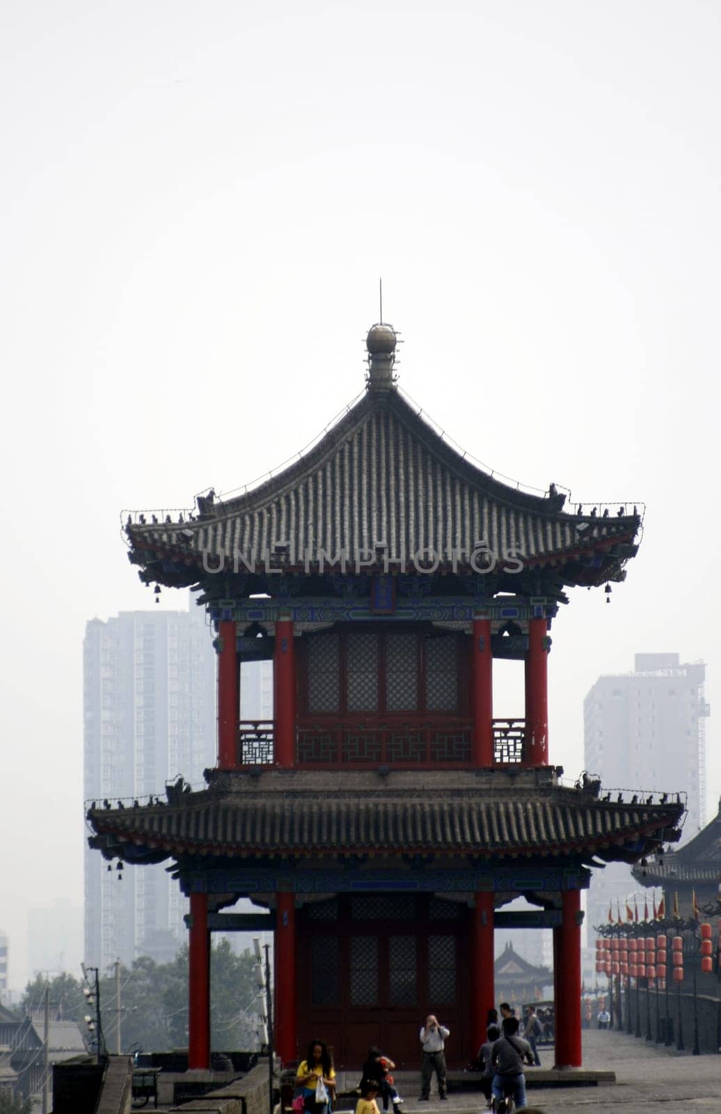 Xian Old Town,House on the City Wall