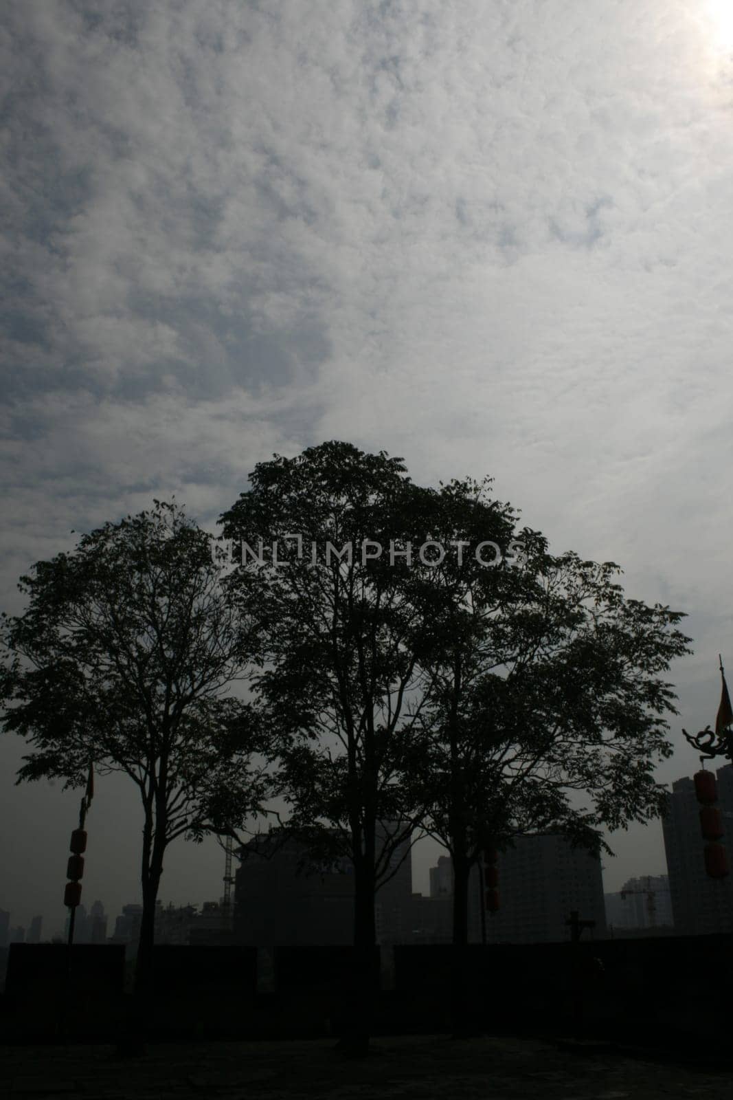 Xian Old Town,view over the city wall