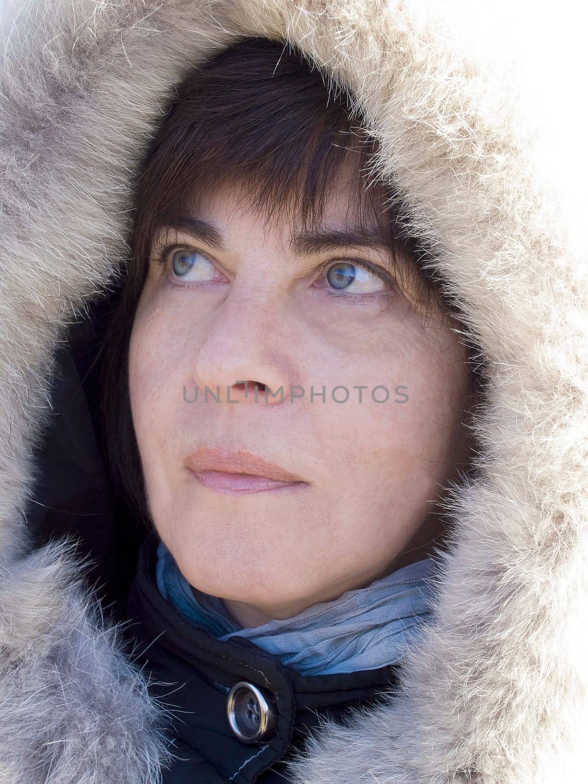 Woman with fur